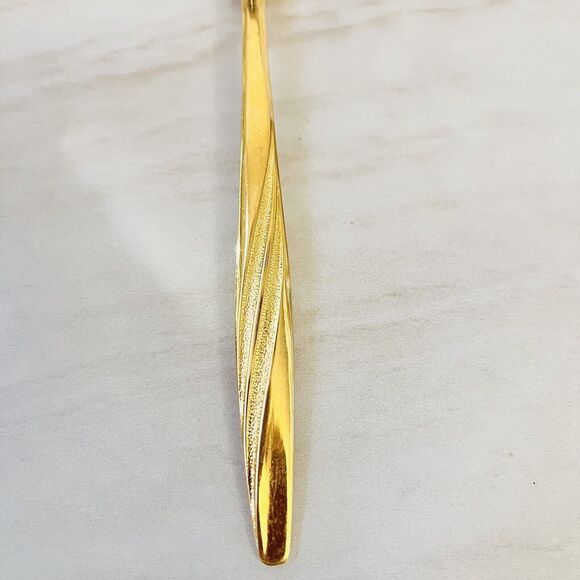 INTERNATIONAL SILVER American Flair Gold (Gold Electroplate) 12 Pc Flatware USA - Picture 9 of 11